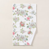 エレガントバラに金ゴールドが刻ま葉れた バスタオルセット (ハンドタオル)