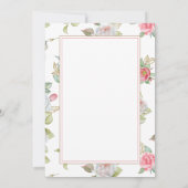 エレガントバラに金ゴールドが刻ま葉れた |モノグラム ノートカード (裏面)