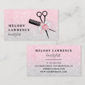 エレガントバラのグラデーションハサミ金ゴールド 名刺 (正面/裏面)