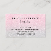 エレガントバラのグラデーションハサミ金ゴールド 名刺 (裏面)