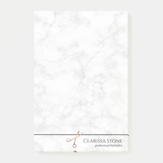 エレガントバラのモダンハサミ金ゴールド ポストイット (正面)