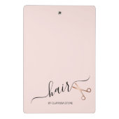 エレガントバラのモダンハサミ金ゴールド ミニクリップボード (裏面)