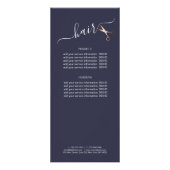 エレガントバラのモダンハサミ金ゴールド ラックカード (裏面)