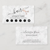 エレガントバラのモダンハサミ金ゴールド ロイヤリティカード (正面/裏面)