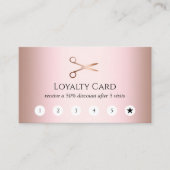エレガントバラのモダンハサミ金ゴールド ロイヤリティカード (正面)