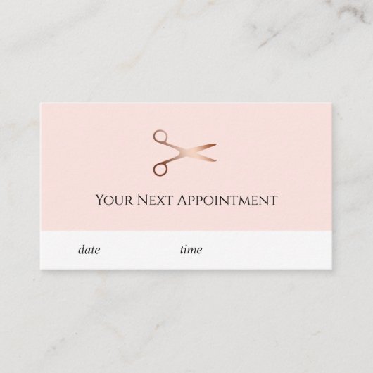 エレガントバラのモダンハサミ金ゴールド 予約カード (正面)