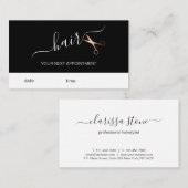 エレガントバラのモダンハサミ金ゴールド 予約カード (正面/裏面)