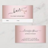 エレガントバラのモダンハサミ金ゴールド 予約カード (正面/裏面)