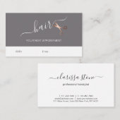 エレガントバラのモダンハサミ金ゴールド 予約カード (正面/裏面)