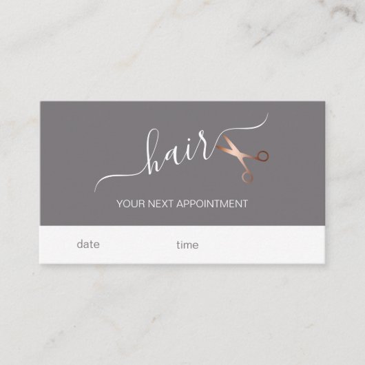 エレガントバラのモダンハサミ金ゴールド 予約カード (正面)