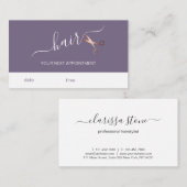 エレガントバラのモダンハサミ金ゴールド 予約カード (正面/裏面)