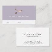 エレガントバラのモダンハサミ金ゴールド 予約カード (正面/裏面)