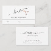 エレガントバラのモダンハサミ金ゴールド 予約カード (正面/裏面)