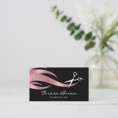 エレガントバラのモダンハサミ金ゴールド 名刺 (スタンド正面)