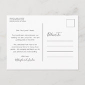 エレガントバラの結婚日替え 案内ポストカード (裏面)