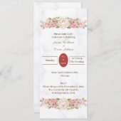 エレガントバラの花カスタマイズ 招待状 (正面/裏面)