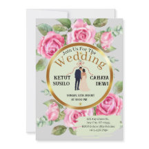 エレガントバラをテーマ結婚にした新郎新婦の家