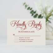 エレガントバラウェディングRSVP 出欠カード (スタンド正面)