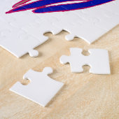 エレガントバラウォーターカラーアートプリント ジグソーパズル (側面)