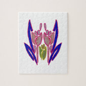 エレガントバラウォーターカラーアートプリント ジグソーパズル (縦)