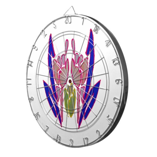 エレガントバラウォーターカラーアートプリント ダーツボード (正面右)