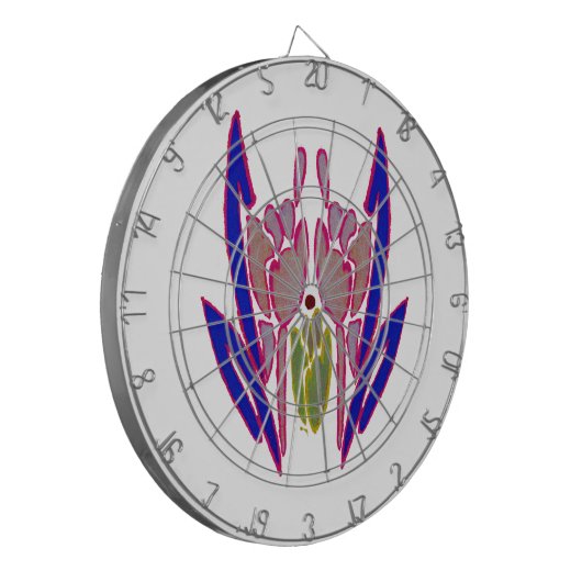 エレガントバラウォーターカラーアートプリント ダーツボード (正面左)