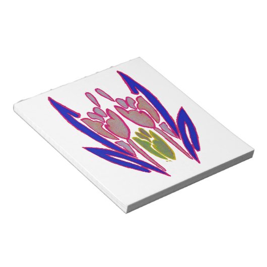 エレガントバラウォーターカラーアートプリント ノートパッド (アングル)