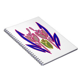 エレガントバラウォーターカラーアートプリント ノートブック