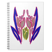エレガントバラウォーターカラーアートプリント ノートブック (正面)