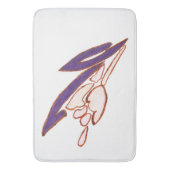 エレガントバラウォーターカラーアートプリント バスマット (正面縦)