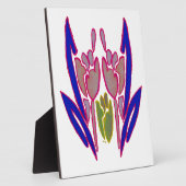 エレガントバラウォーターカラーアートプリント フォトプラーク (側面)