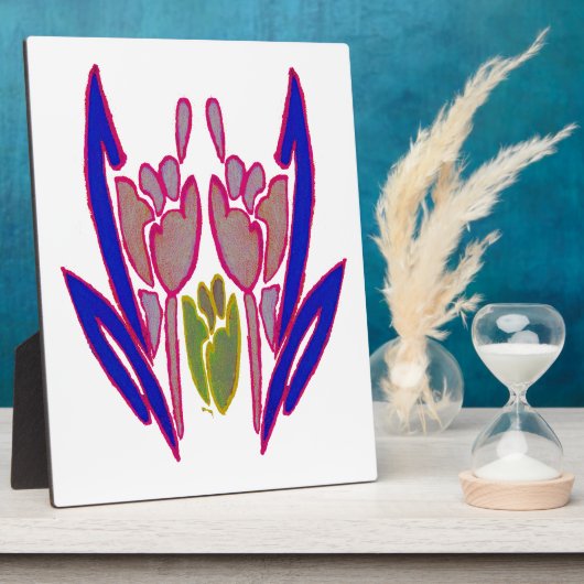 エレガントバラウォーターカラーアートプリント フォトプラーク (側面)