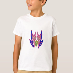 エレガントバラウォーターカラーアートプリント Tシャツ