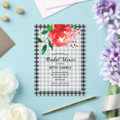 エレガントバラオンジンガムブライダルシャワー アクリル招待状 (インサイチュ (ウェディング))