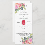 エレガントバラカスタマイズ結婚の 招待状 (正面/裏面)