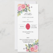 エレガントバラカスタマイズ結婚の 招待状 (正面)