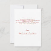 エレガントバラカスタム金ゴールドドッグPhoto 結婚 Pet's サンキューカード (裏面)