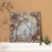 エレガントバラカスタム金ゴールドフォトラグジュアリー結婚ズ 招待状