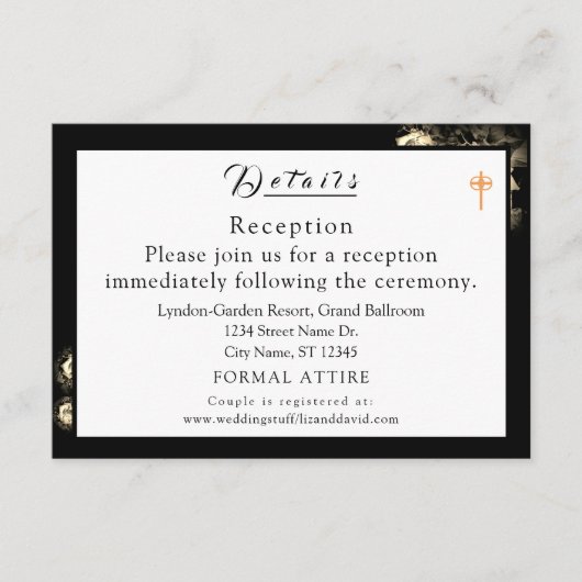 エレガントバラカソリッ結婚クのエンクロージャカード エンクロージャーカード (正面)