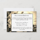 エレガントバラカソリッ結婚クのエンクロージャカード 招待状 (裏面)