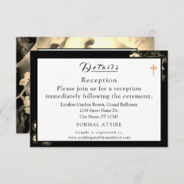 エレガントバラカソリッ結婚クのエンクロージャカード 招待状