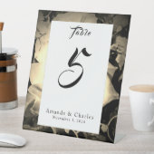 エレガントバラカソリッ結婚クのテーブル番号 台座サイン (インサイチュ)