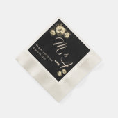 エレガントバラカソリッ結婚クのリハーサル 縁ありカクテルナプキン (角)