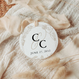 エレガントバラガーデントレリス書道モノグラム ラウンドシール