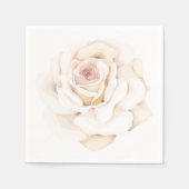 エレガントバラガーデンピンクウォーターカラーフローラ結婚ズ スタンダードカクテルナプキン (正面)