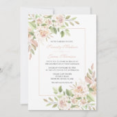 エレガントバラガーデンピンクフローラ結婚式招待状 招待状 (正面)