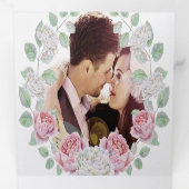 エレガントバラガーデンフローラ結婚リース 三つ折り招待状 (内部最初)