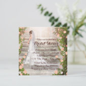 エレガントバラガーデンブライドブライダルシャワー 招待状 (スタンド正面)