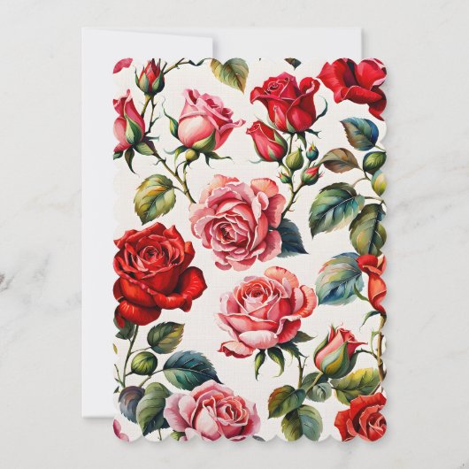 エレガントバラガーデン事件:マイルストーンお祝い 招待状 (裏面)