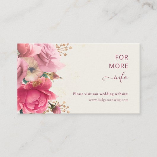 エレガントバラガーデン金ゴールド結婚のエンクロージャカード エンクロージャーカード (正面)